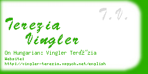 terezia vingler business card